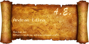 Andrae Edina névjegykártya
